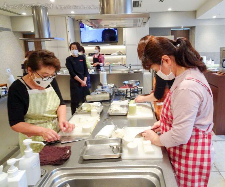 大根でせん切りの練習